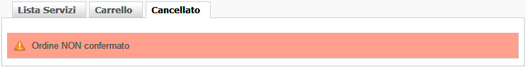 Ordine cancellato