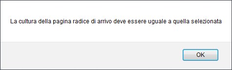 Alert lingua di arrivo e lingua selezionata diverse