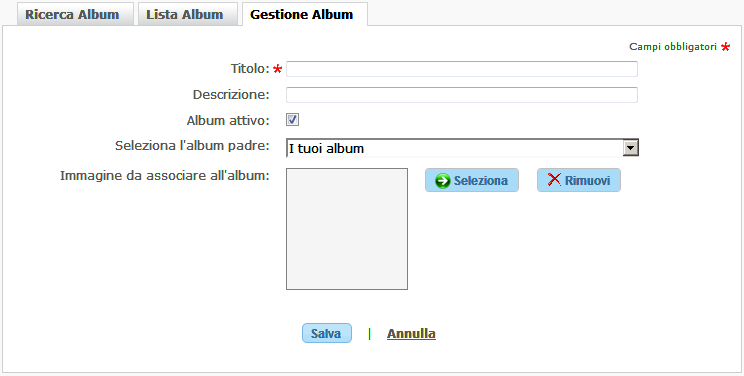 Gestione Album