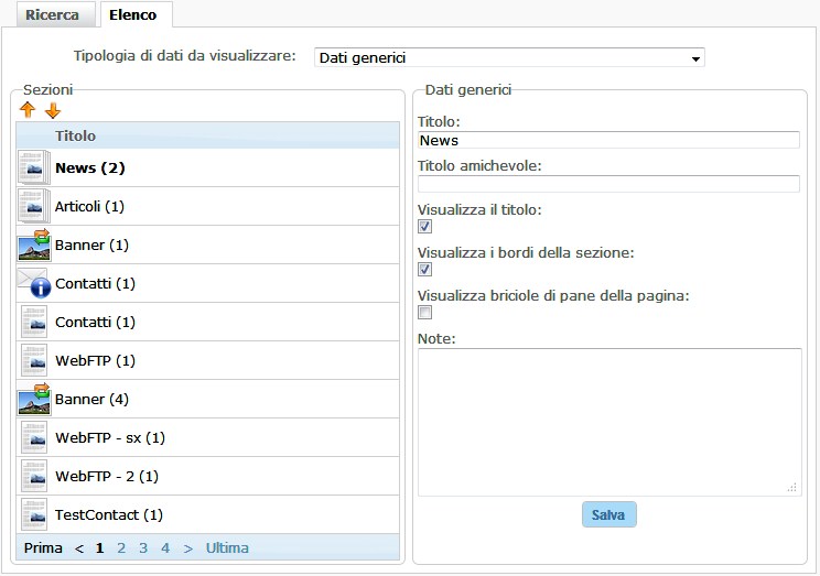 Elenco Sezioni