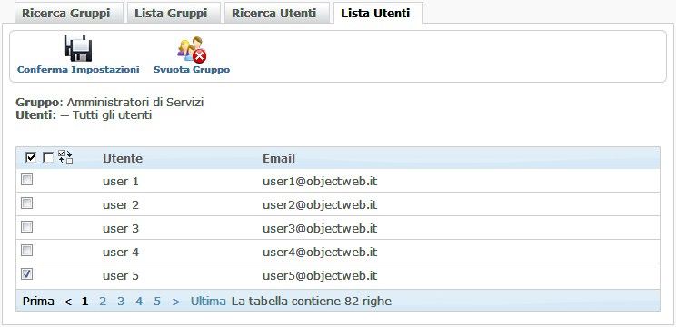 Lista utenti