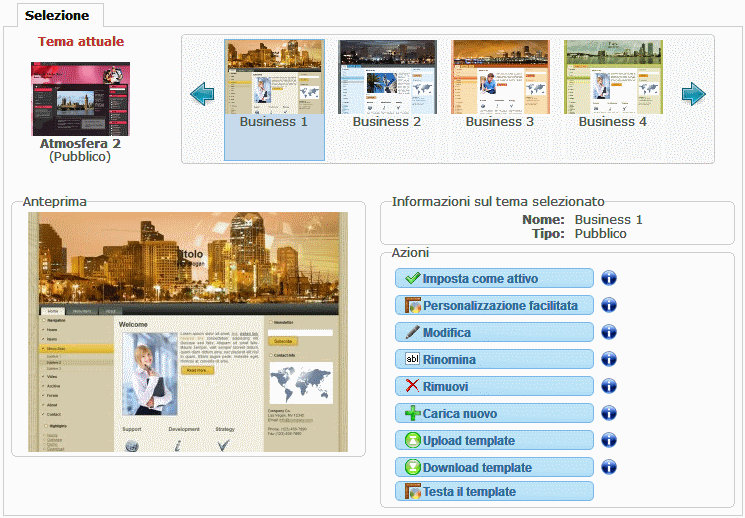 Selezione del tema grafico