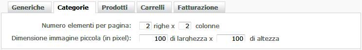 Configurazioni di categoria