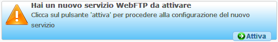 Attivazione servizio WebFTP