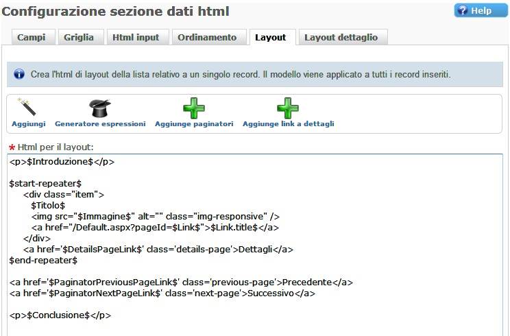 Layout dei record